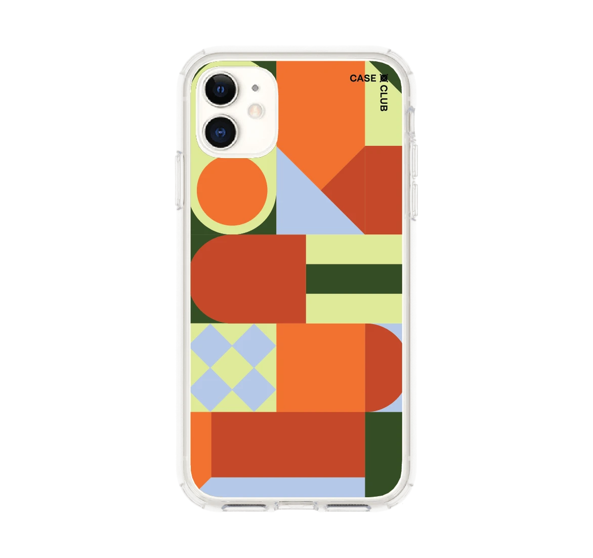 iphone 11 clear case multi color geometry